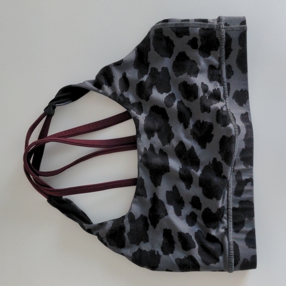 Lululemon energy bra, cherry cheetah colorway. Luxtreme fabric. - Picture 3 of 5